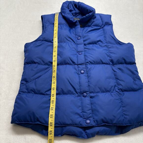 Lands End Quilted Snap Front Goose Down Puffer Vest Size S (2) Blue & Purple - Picture 14 of 14
